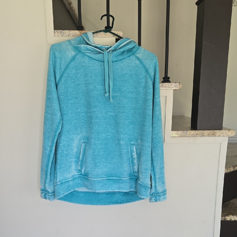 Women's Aqua Hooded Pullover Sweatshirt
